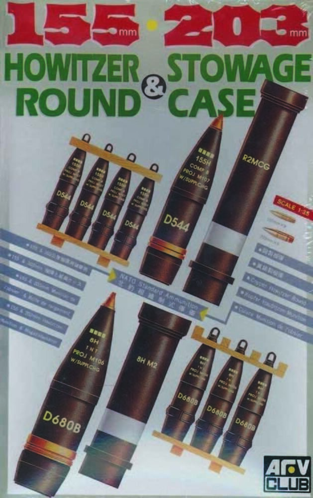 105/203mm Howitzer round & stowage case