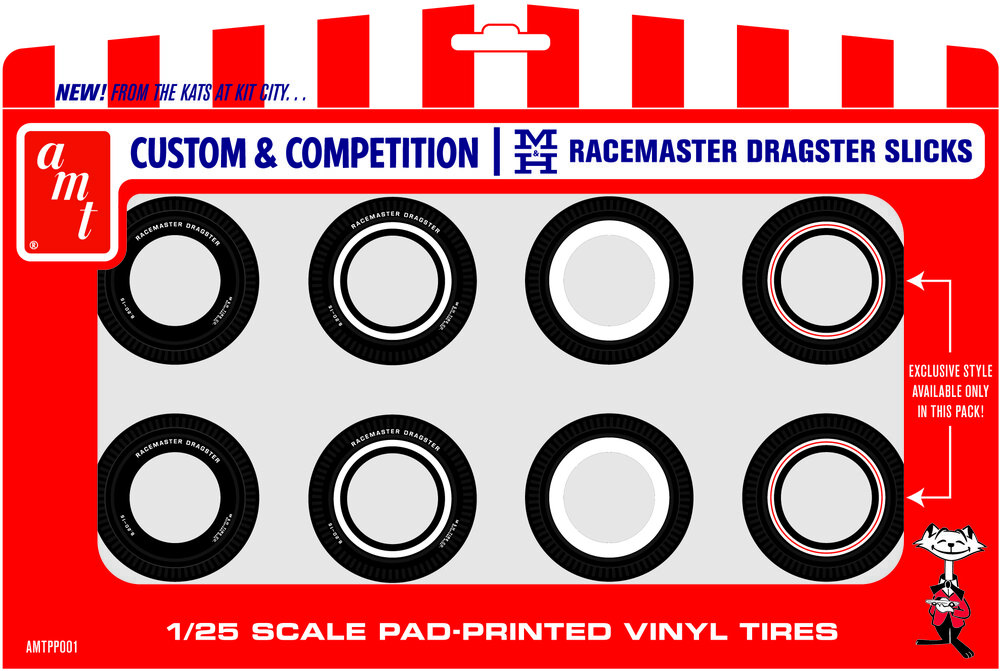 M&H Drag Slick Tire Pack (Pack of 8 tires, 4 styles)