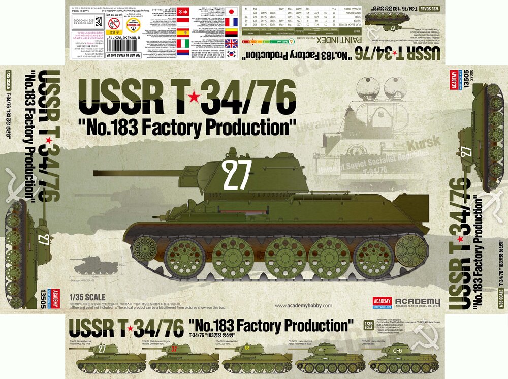 1/35 USSR T-34/76 ″No.183 Factory Production″