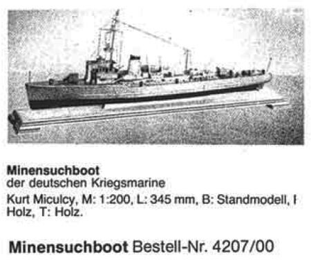 Bauplan MINENSUCHBOOT