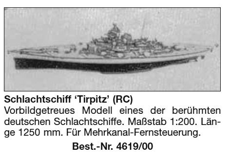 Bauplan TIRPITZ