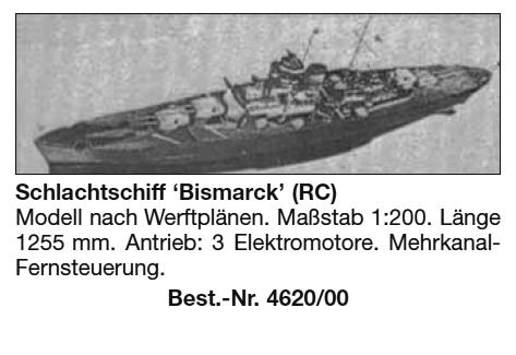 Bauplan BISMARCK