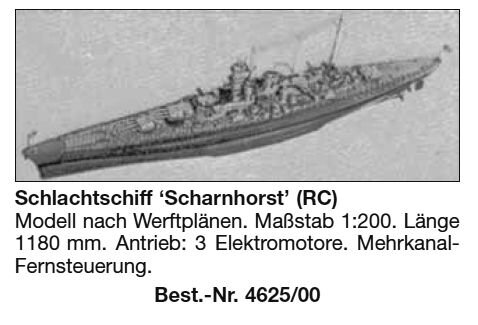Bauplan SCHARNHORST