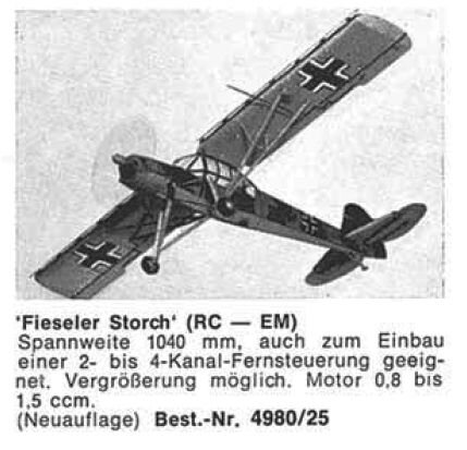 Bauplan FIESELER STORCH