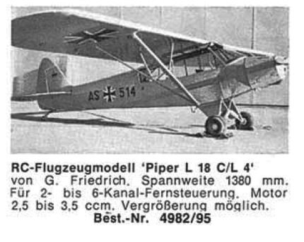 Bauplan Piper L 18C A