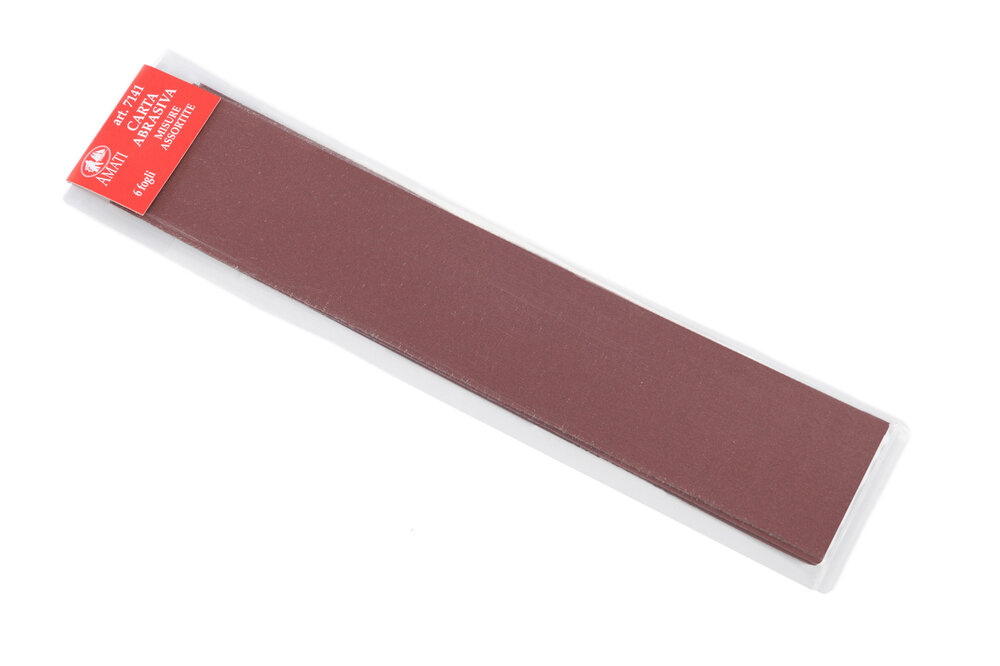 Carta abrasiva mm. 45x230 assort. 6 fogli
