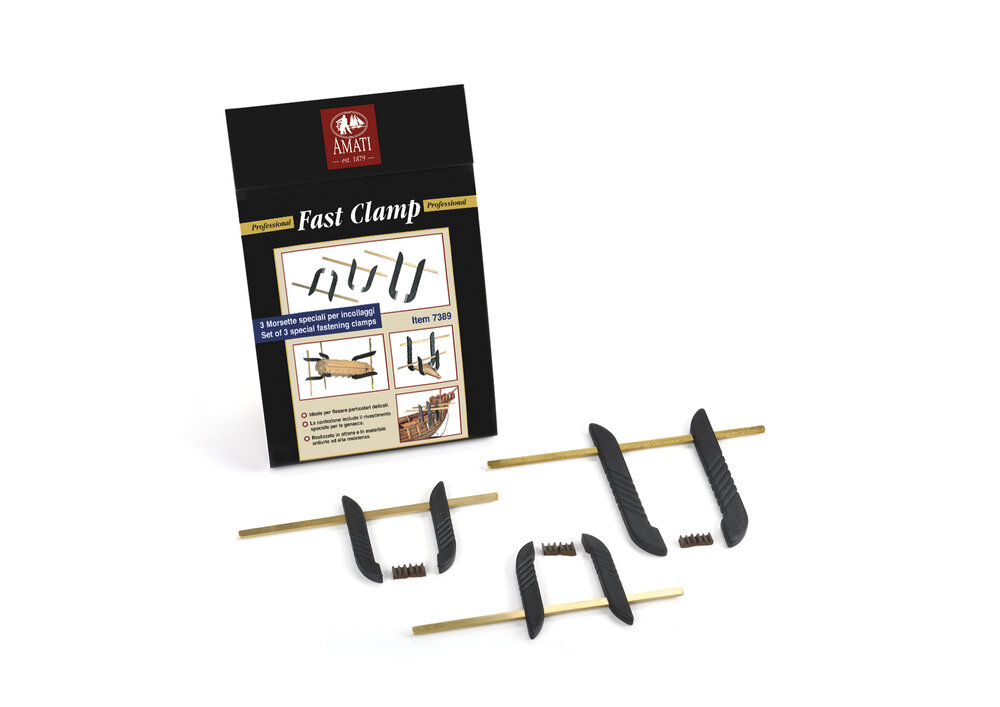 Fast Clamp (Set 3 morsette per incollaggio)