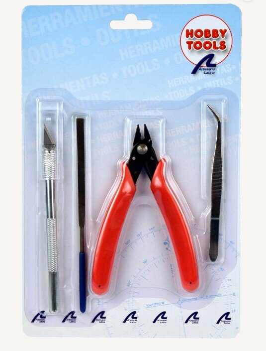 BASIC TOOL SET FOR PLASTIC MODELS