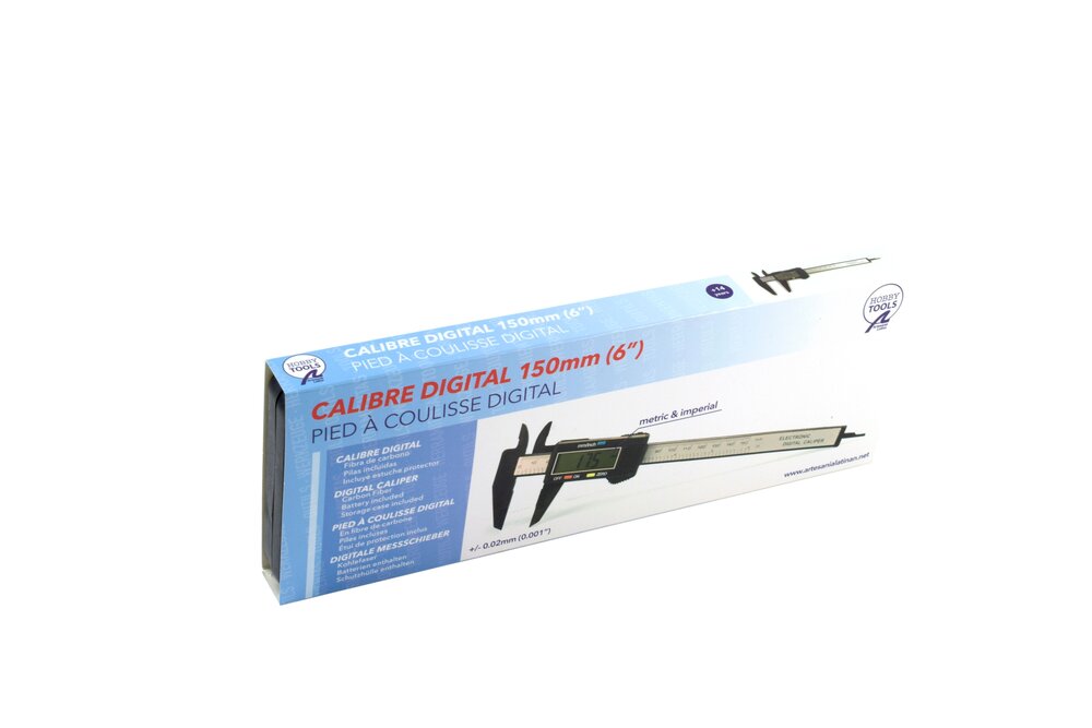 CARBON FIBER DIGITAL CALLIPER 150 mm (6’’) METRIC & IMPERIAL IN CASE. BAT. LR44 INCLUDED