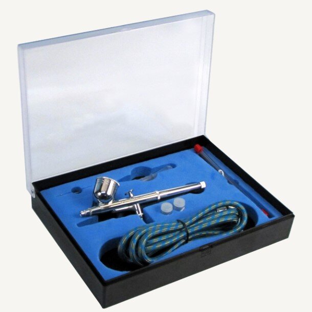 SET AIRBRUSH 27085 + NOOZZLES & NEEDLES Ø0.2-0.3-0.5mm