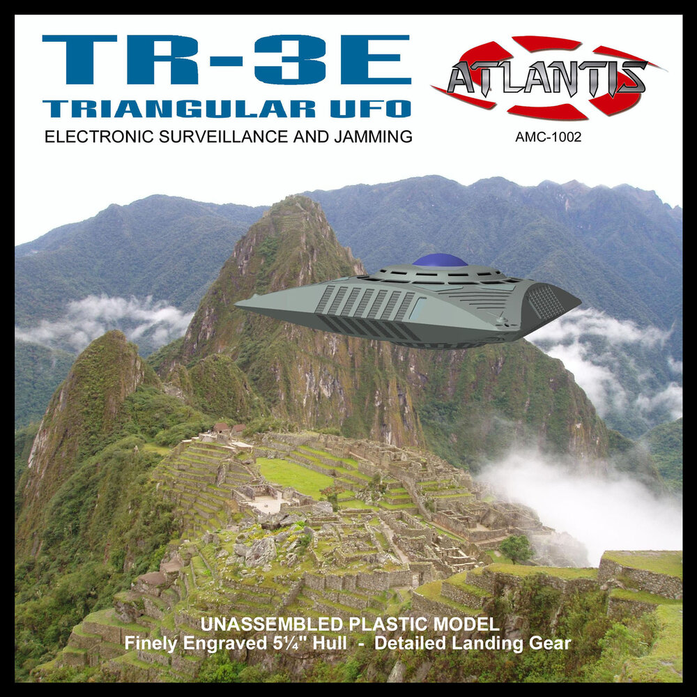 TR-3 Triangular UFO Metallic Silver Edition