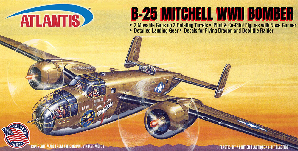 B-25 Flying Dragon with Swivel Stand