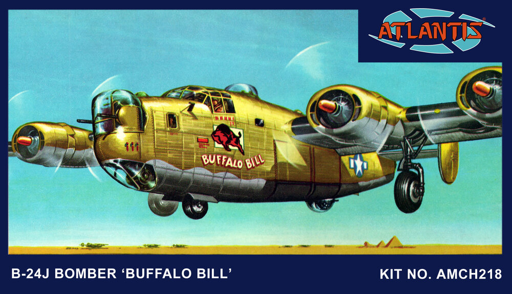 B-24J Bomber Buffalo Bill with Swivel Stand