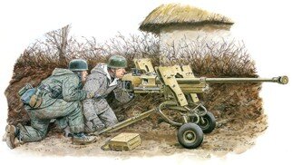 GERMAN 2.8cm sPzB 41 AT GUN w/CREW