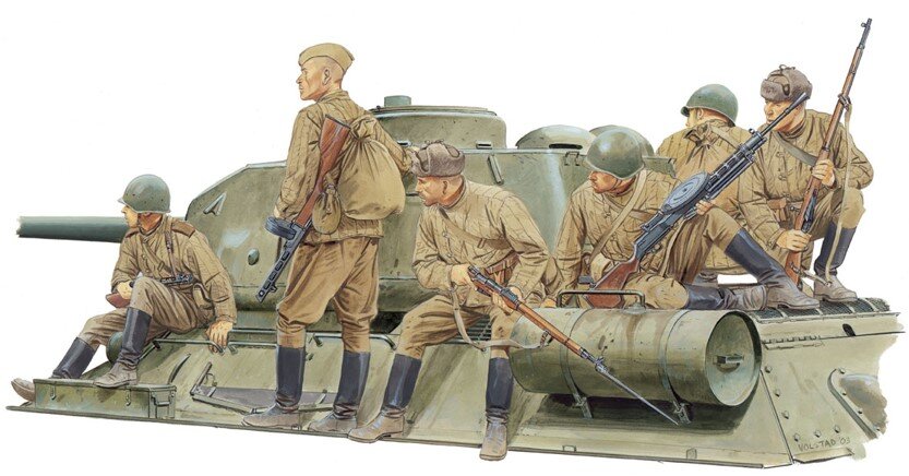 Sovjet infantry tank riders