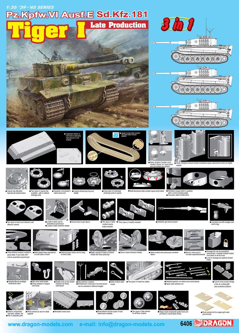 Pz.Kpfw.Vi Tiger I Late Production (3 In 1)