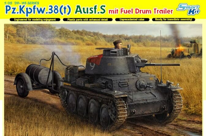 Pz.Kpfw.38(t) Ausf.S mit fuel Drum Trailer(smart kit)