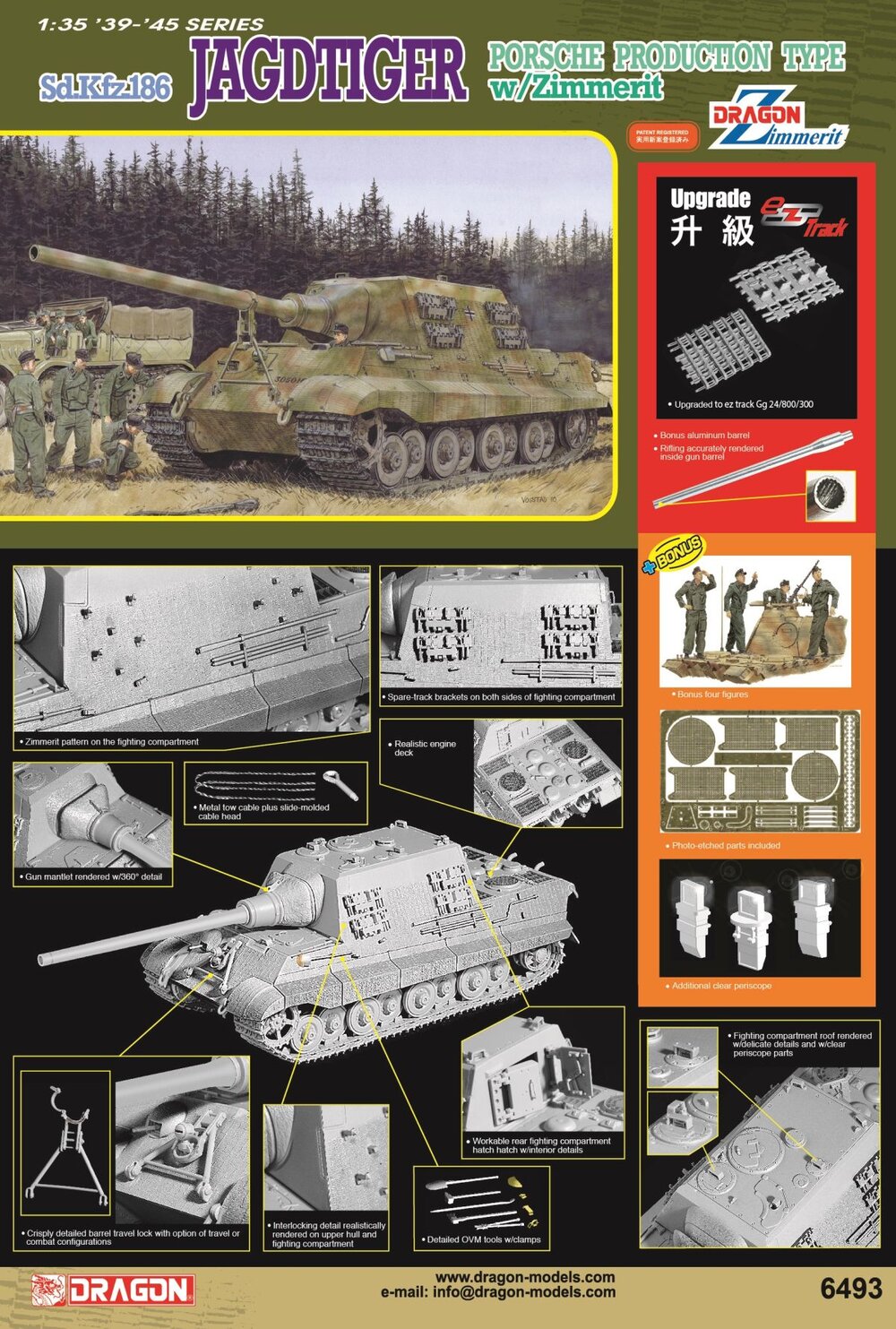 Sd.Kfz.186 Jagdtige rPorscheProduction Type w/zimmer