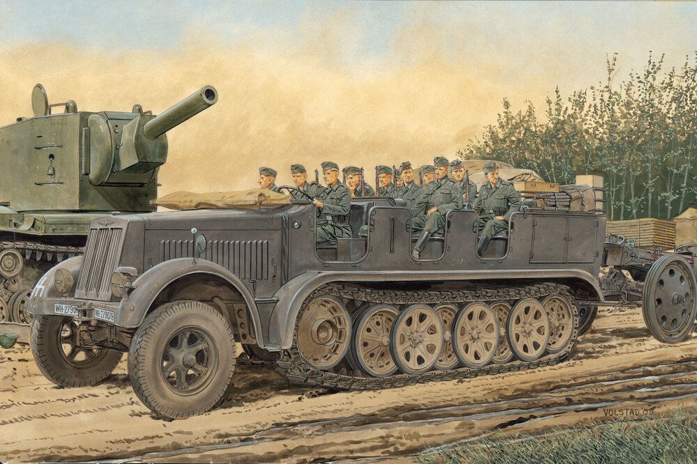 Sd.Kfz.7 8t HalfTrack Early Production w/Crew