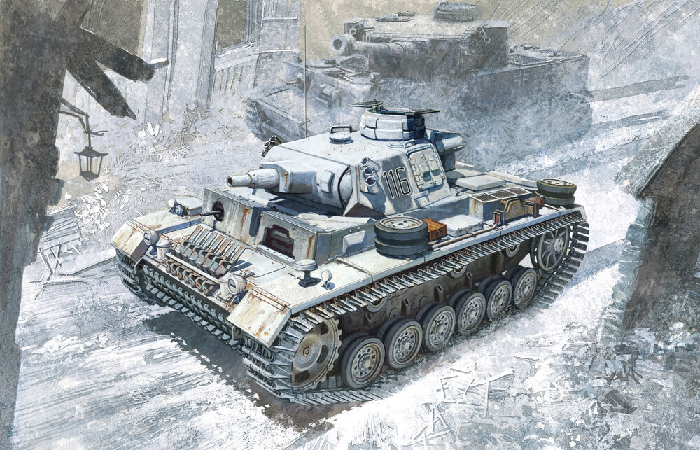 Pz.Kpfw.III Ausf.N s Pz.Abt.502 Leningrad 1943