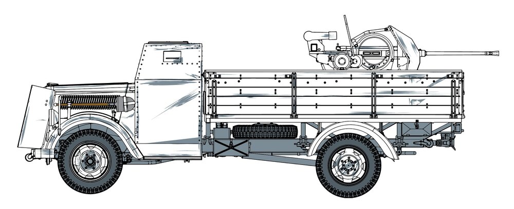German Armored Truck w/2cm FlaK 38