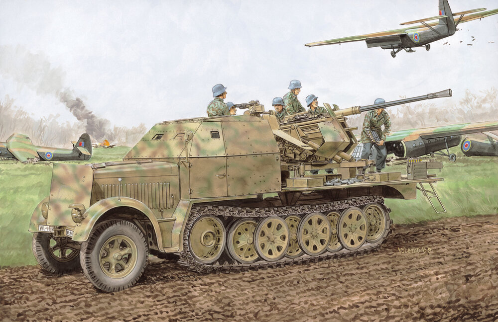 Sd.Kfz.7/2, 3.7cm FLAK 37 or 36 w/Armor Cab (2in1)