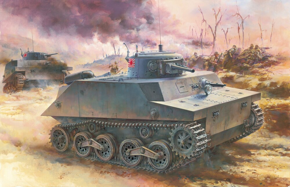 IJN Type 2(Ka-Mi)Amphibious Tank combat version