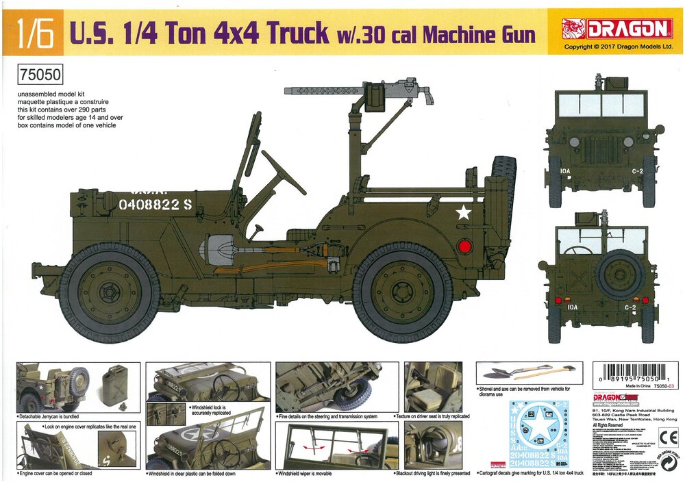 1/4 ton 4x4 Truck w/.30cal Machine Gun