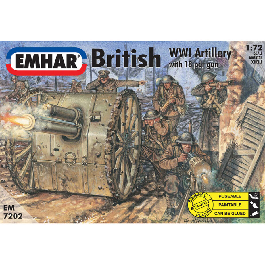 BRIT.ART.WW1&18P.GUN 1:72