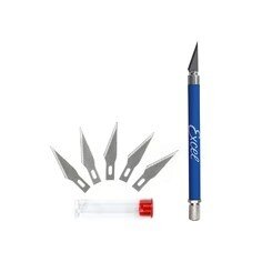 K18 Grip-On Knife with5 #20011Blades and Safety Cap - Blue