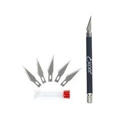 K18 Grip-On Knife with5 #20011Blades and Safety Cap - Black