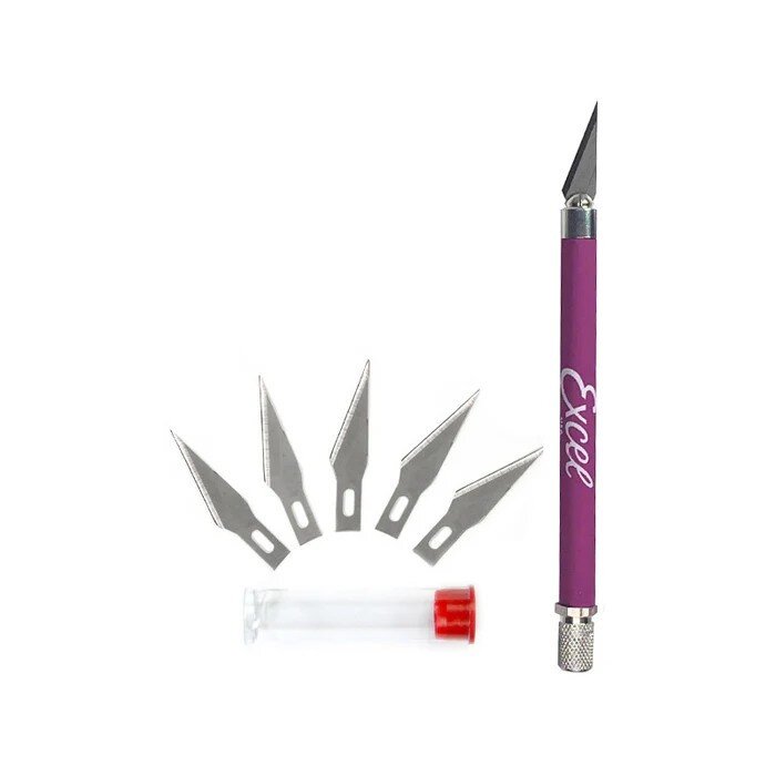 K18 Grip-On Knife with5 #20011Blades and Safety Cap - Purple