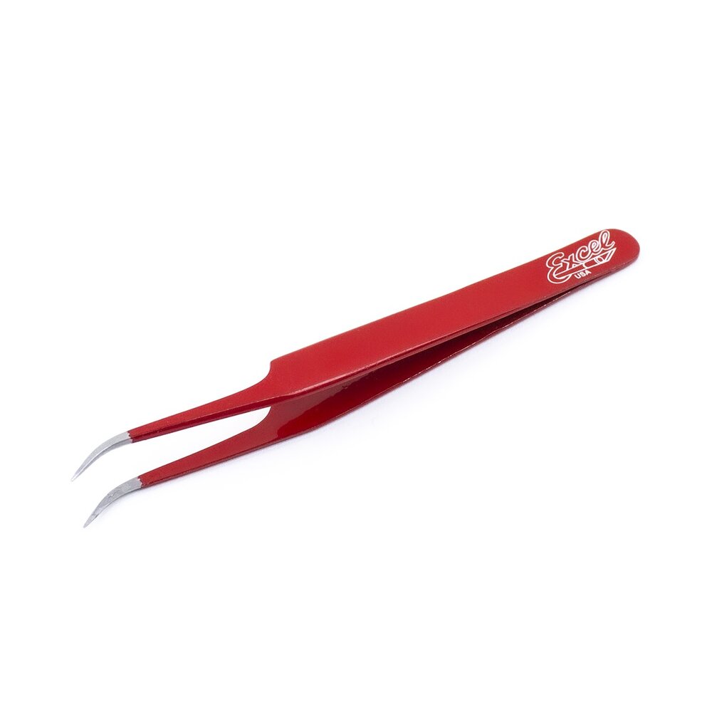 Slant Point Tweezers (Red)