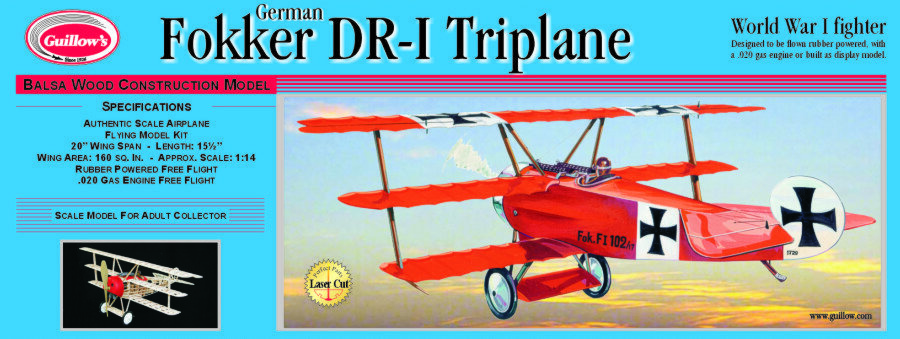 Fokker Triplane - Laser Cut