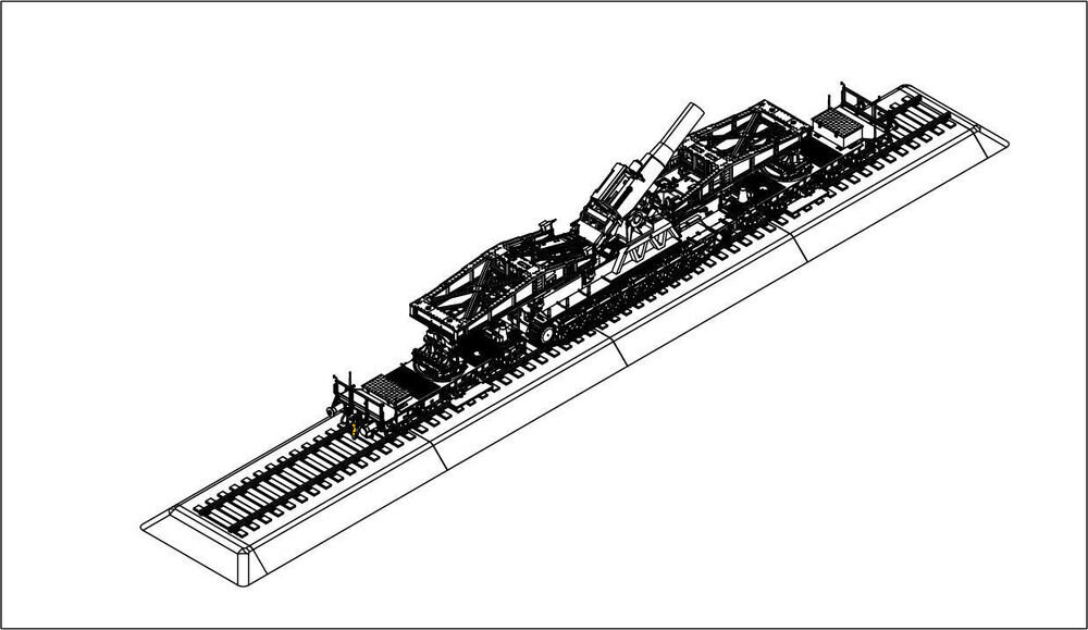German KARL-Geraet 040/041 on Railway 