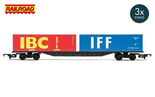 RailRoad BR, FFA Container Wagon, with two 30' containers - Era 7