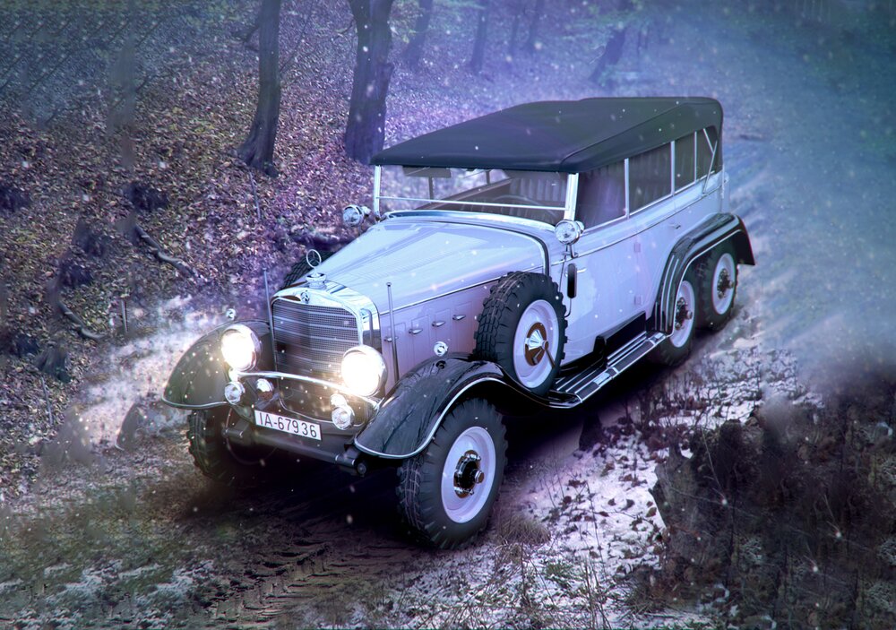 Typ G4 Soft Top, WWII German Personnel Car