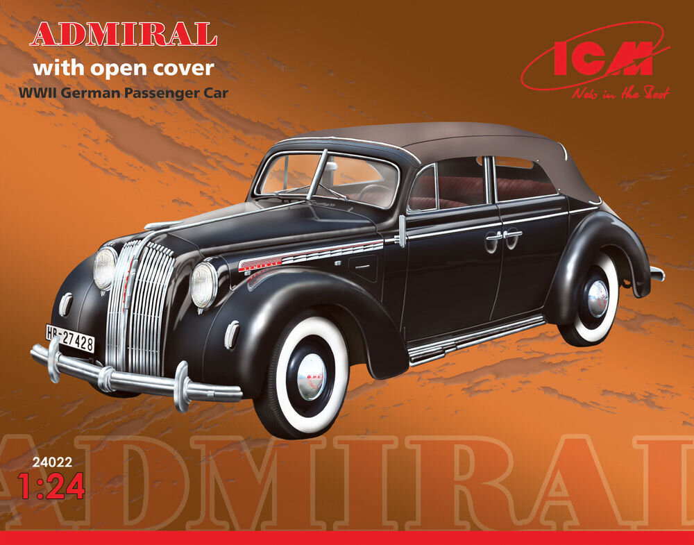 Admiral Cabriolet Soft Top, WWII German Passenger Car