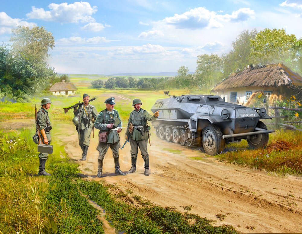 Sd.Kfz.251/1 Ausf.A with German Infantry