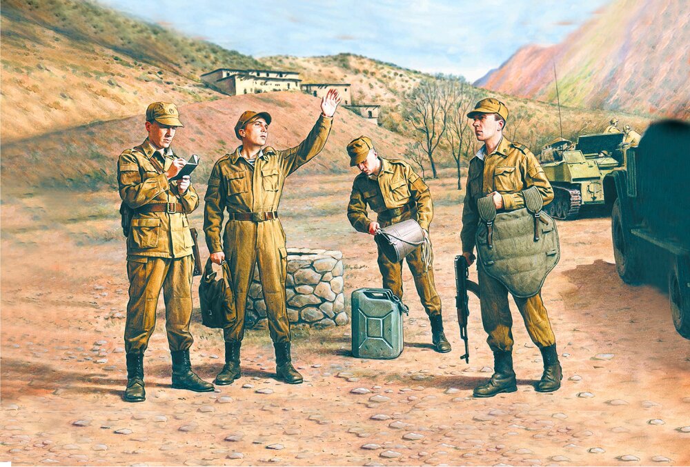 Soviet Motorized Infantry (1979-1988) (4 figures - 1 officer, 3 soldiers)