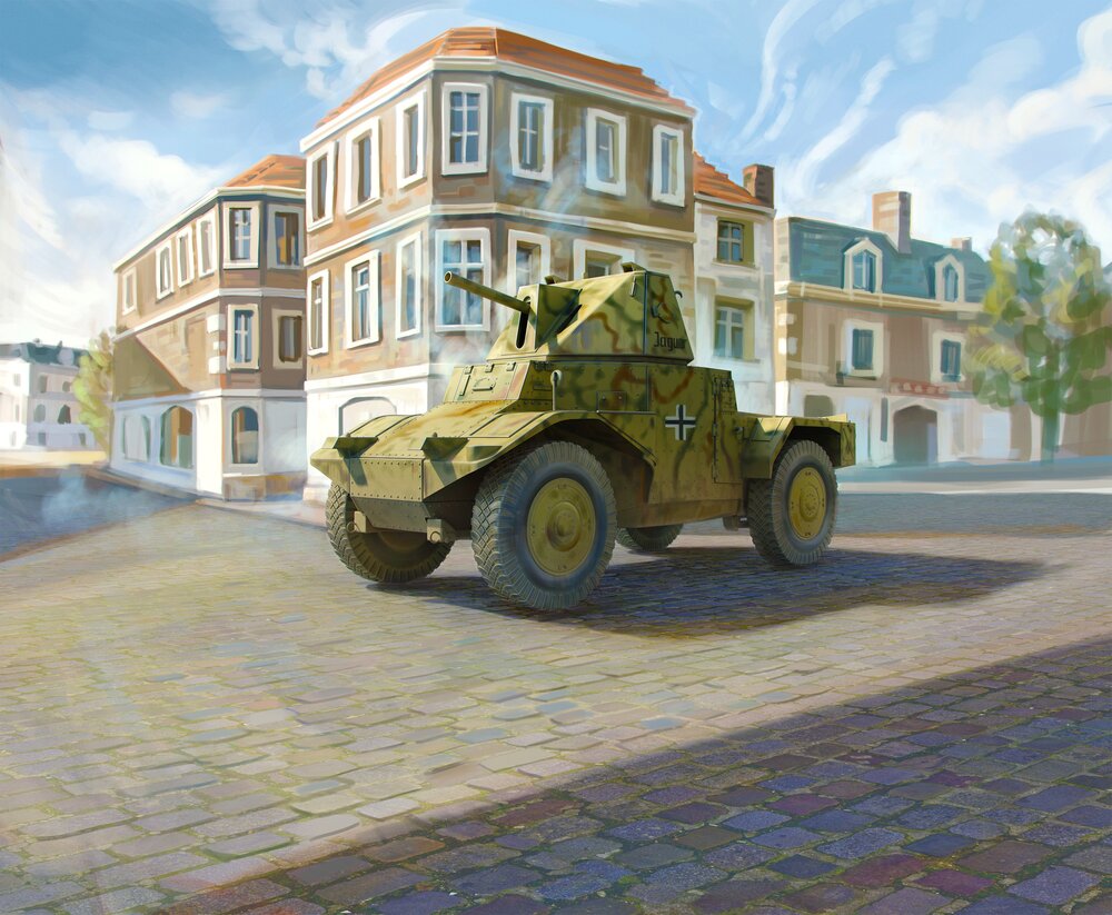 Panzerspähwagen P 204 (f) with CDM turret, WWII German Armoured Vehicle