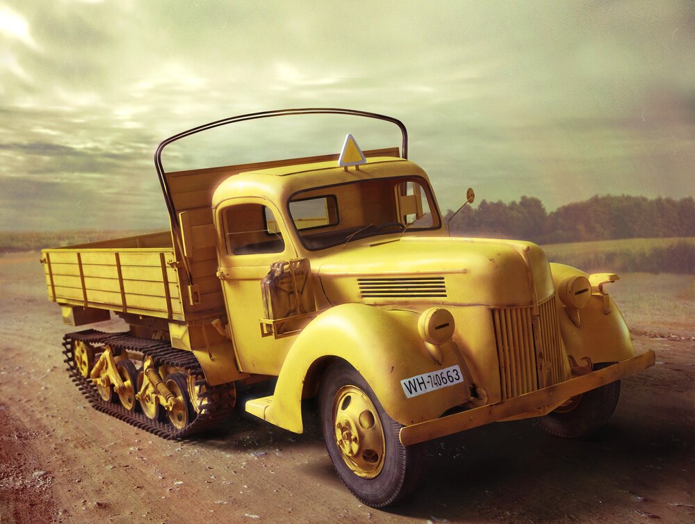 V3000S/SS M (Sd.Kfz.3b) Maultier, WWII German Semi-Tracked Truck