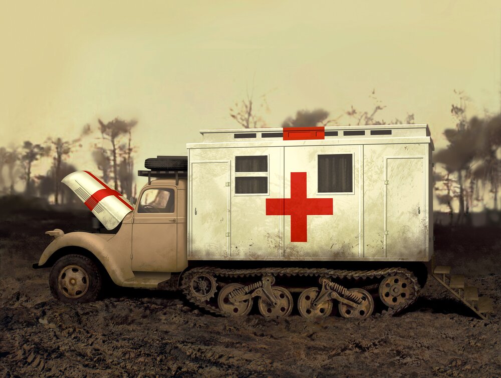 V3000S/SS M Maultier with Shelter, WWII German Truck