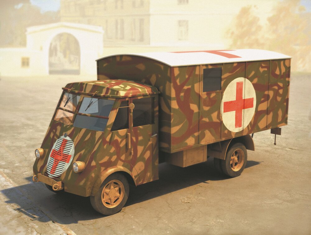 Lastkraftwagen 3,5 t AHN with Shelter, WWII German Ambulance Truck