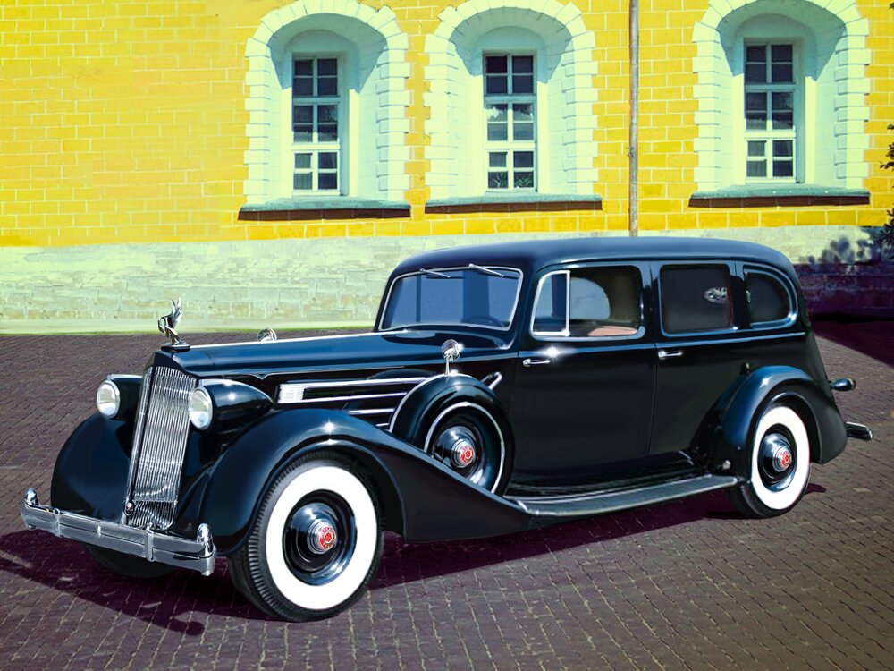 Packard Twelve (1936), WWII Soviet Leader″s Car w/Passengers (5 fig.)