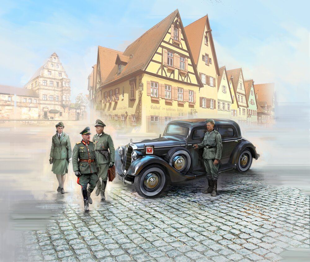 Typ 320 (W142) Saloon with German Staff Personnel