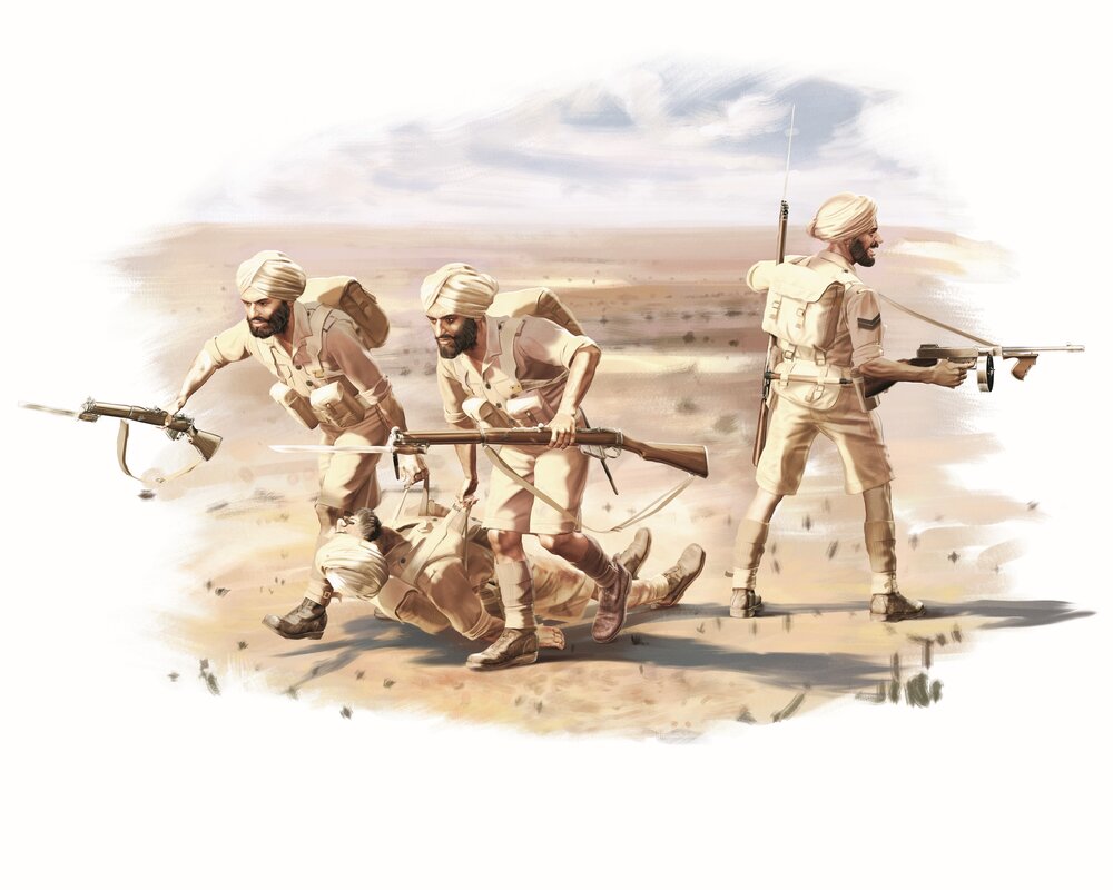 Indian Sikh Rifles (1942) (4 figures)