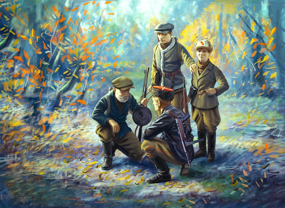 WWII Soviet Partisans (4 figures)