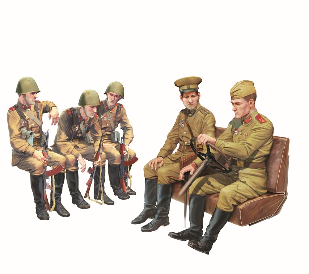 Soviet Army Servicemen (1979-1991), (5 figures)