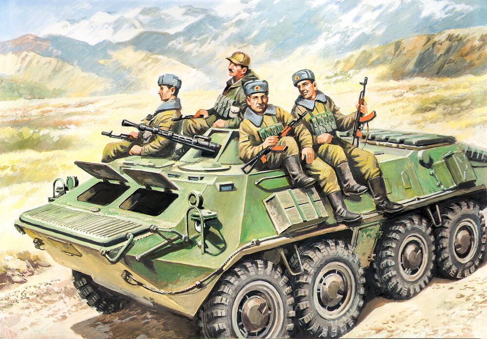 Soviet Armored Carrier Riders (1979-1991), (4 figures)